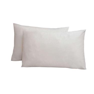 Imagem de Kit 2 Fronhas King 50X90 100% Algodão 200 Fios Bainha Branco