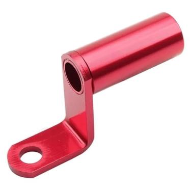 Imagem de BYYINGSUS Compatível com suporte de espelho retrovisor CNC alumínio suporte de extensão de motocicleta adaptador de espelho de motocicleta acessórios de motor (vermelho)