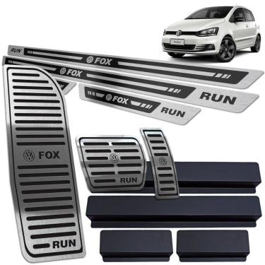 Imagem de Soleira Pedaleira Auto Descanso Fox Run 2016 a 2017 Preto AR