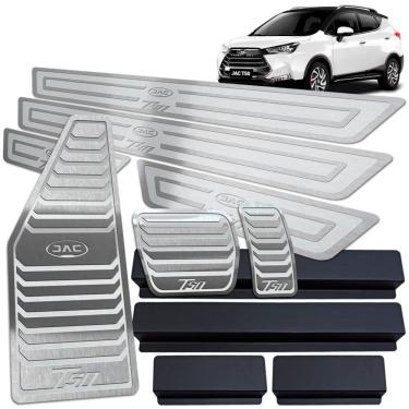 Imagem de Pedaleira Descanso Soleira Inox Jac T50 Prata Alto Relevo