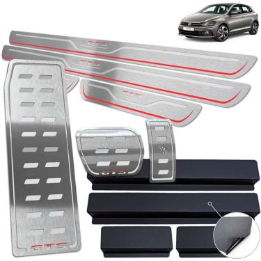 Imagem de Descanso + Pedaleiras + Soleiras Polo GTS Prata Baixo Relevo