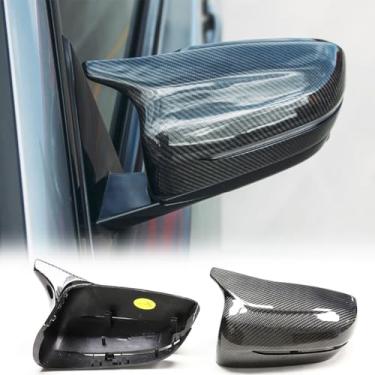 Imagem de MCARCAR KIT Capa de espelho serve para BMW Série 3 G20 320i 330i M340i Sedan 2019-2020 Substituição Fibra de Carbono CF Tampas de Espelho Retrovisor Lateral Exterior do Carro Exterior Revestimento (Fibra de Carbono CF)