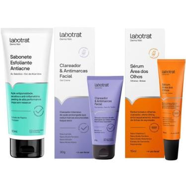 Imagem de Kit Cuidado Facial Sabonete Esfoliante Antiacne Clareador Antimarcas F