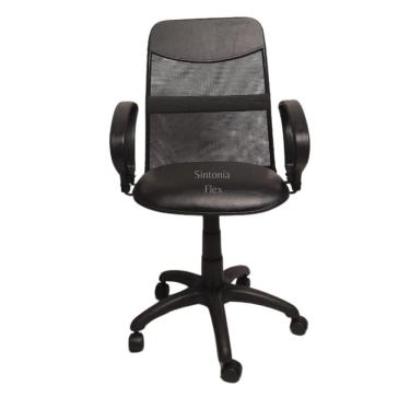 Imagem de Cadeira Diretor Tela Giratória Faixa E Braço Fixo Corano