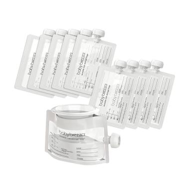 Imagem de Baby Brezza Sacos reutilizáveis de armazenamento de leite materno, pacote com 10, inclui funil de enchimento