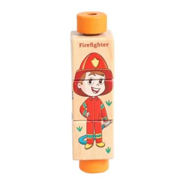 Imagem de Dynwave Jogo de quebra-cabeça de brinquedo giratório, reconhecimento de animais, aprendizagem precoce, jogo de madeira giratório, brinquedos de construção, Tipo de Ocupação