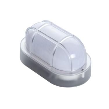 Imagem de Arandela Tartaruga, Luminária Externa e Interna, 191x109x91mm, Branca, Preta e Cristal, Policarbonato, Soquete E27 de porcelana, Resistente à Maresia (Cristal Lente Leitosa)