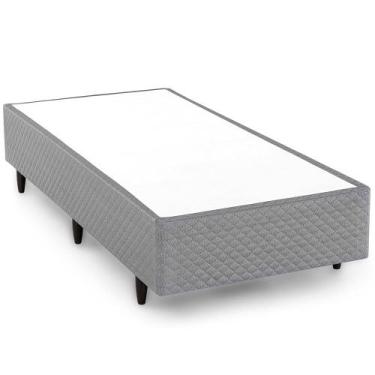 Imagem de Base Cama Box Solteiro Herval Parma 39x79x198 cm, Cinza