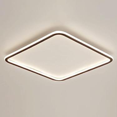 Imagem de Conjunto de luminárias de teto LED, painel quadrado fino e plano, luminária de teto embutida de 30 cm com luz branca/neutra/quente regulável, perfil fino de 1,9 polegadas, solução de ilumina