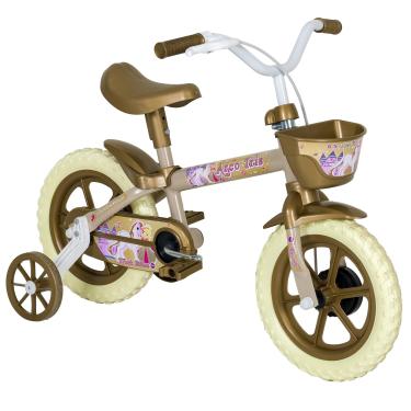 Imagem de TK3 Track Bicicleta Infantil Aro 12 Arco-Íris Dourado e Bege
