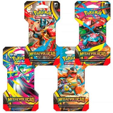 Imagem de Pacote Booster Unitário Pokémon Mega Evolução com 6 Cartas Modelo Sort
