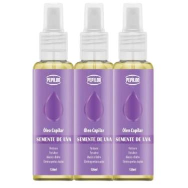 Imagem de Kit 3 Óleo Semente Uva Pontas Ressecadas 120Ml - Pepilon