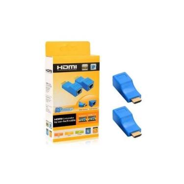 Imagem de Adaptador extensor HDMI sobre Cat-5e/6 30m para HDTV 1080P - Lightbek 