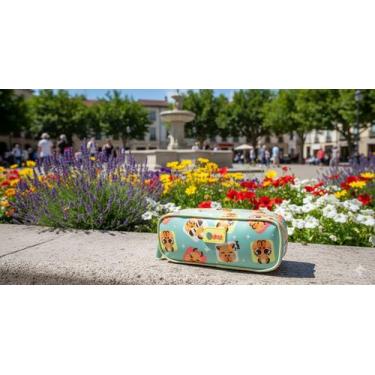 Imagem de Estojo Duplo Puket Capivara Capybara Verde Água Lisa