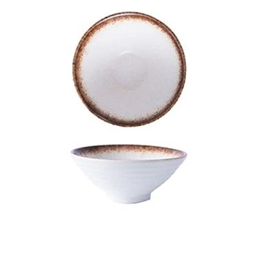 Imagem de WYUYIWH Tigela de cerâmica, tigelas de ramen, tigelas de macarrão, tigelas de arroz de macarrão doméstico, tigelas de sopa criativas (Cor: 3, Tamanho: A)
