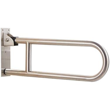 Imagem de GeRRiT Corrimão de segurança para banheiro, alça de banho, toalheiro, corrimão, banheiro, parede, vaso sanitário, barra de apoio para idosos, suporte dobrável, suporte de trilho de segurança