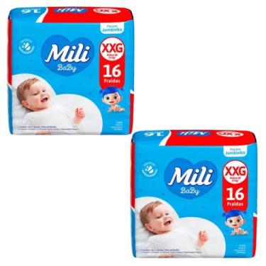 Imagem de Kit C2 Fralda Descartável Tam XXG Jumbinho - Mili Baby - MILI S/A