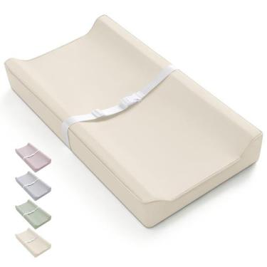 Imagem de Colchón Cambiador para Bebé Blissful Diary Beige Impermeable 79x41x11 