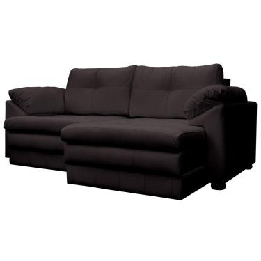 Imagem de Sofá Retrátil 2 Lugares Bipartido Sala de Estar Bali 175cm Couro Marrom - Gran Belo