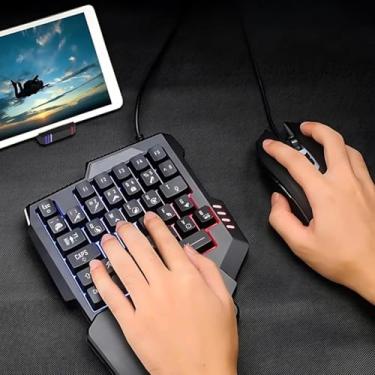 Imagem de Teclado Gamer com Iluminação RGB 7 Cores – Design Ergonômico e Alta Performance