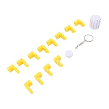 Imagem de RiToEasysports 10 Conjuntos de Blocos de Construção de Milho, Chaveiro de Quebra-cabeça de Plástico para Crianças e Adultos, Brinquedo Educacional 3D Envolvente para Alívio do Estresse