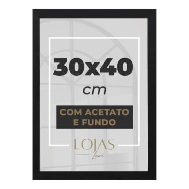 Imagem de Kit 2 Moldura 30x40cm Com Acetato Certificado Diploma Fotografia (Preto)