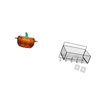 Imagem de Fenteer Prato de Vidro em Formato de Abóbora com Tampa, Pote de Biscoitos Laranja, Tigela para Servir Doces E Guloseimas em Armazenamento Decorativo de Cozinh