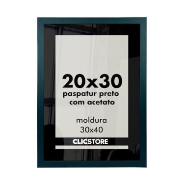 Imagem de Moldura Paspatur Preto Quadro 20x30 Acetato Porta Retrato Foto Fotografia Parede Madeira Cabeceira Quarto Sala Decor Cor