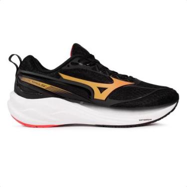 Imagem de Tênis Mizuno Space 5 Masculino, Preto, Laranja, 38