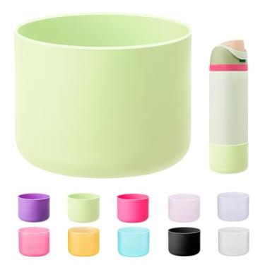 Imagem de Bluwing Bota de silicone para garrafa de água Owala 680 g, parte inferior de manga protetora antiderrapante para garrafa de água isolada Owala 680 g FreeSip/Twist/Flip (verde claro)