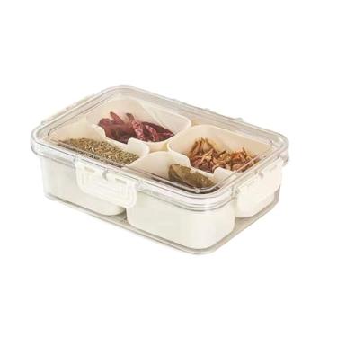 Imagem de Caixa organizadora de lanches, caixa multifuncional de armazenamento de geladeira com tampa SPRQ12