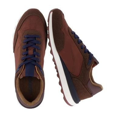 Imagem de CUSHIONAIRE Women's Kicks lace up Nylon Sneaker +Comfort Foam, Wide Widths Available, Brown/Navy 9