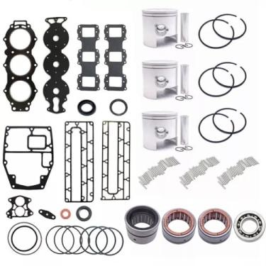 Imagem de Kit de reconstrução STD 6H1 para motor de popa Yamaha 2T 90Hp 3 Cyl 90AET 90AETO 6H1-11631 e 6H1-W0001 e 93310-636U4 e 93306-206U5 e 93310-636U4 10-83 5U8*2