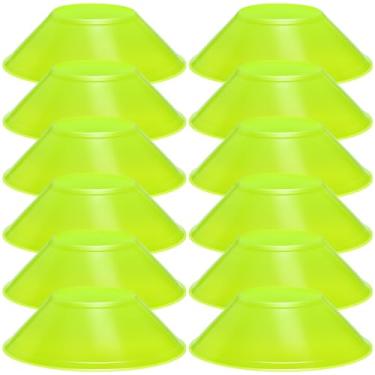 Imagem de wlilupah 12 Pçs Mini Cones de Futebol para Agilidade Esportiva Disco Cones Treinamento para Exercícios de Agilidade Esportes Futebol Basquete Futebol Basquetebol Exercícios (Verde)