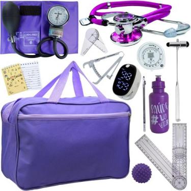Imagem de Kit Bolsa Fisioterapia Acadêmico Martelo Buck Goniômetro Completo - In