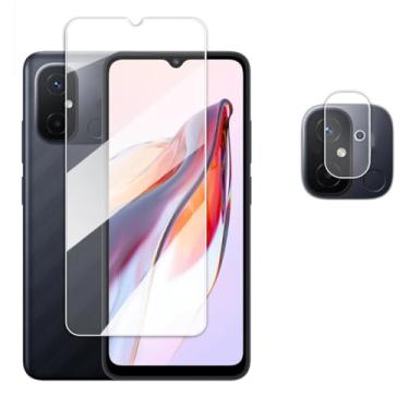 Imagem de Para Redmi 9C 9T 9 10 10C 12C, 4 em 1 Vidro Vidro Temperado 6,71 polegadas Cola Completa Protetor de Tela Lente Filme