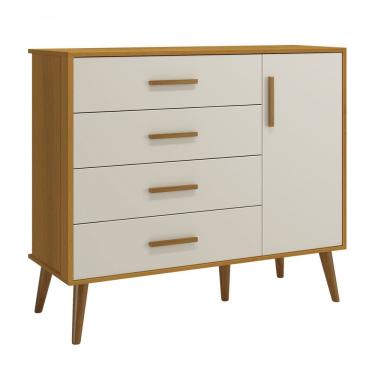 Imagem de Cômoda Sapateira Retrô Isis Areia Fosco Com Savana Fosco - Moveisaqui