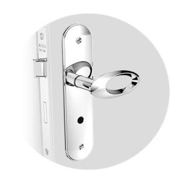 Imagem de Fechadura interna para banheiro open golf cromada - soprano