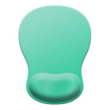 Imagem de Mouse pad de gel com descanso de pulso, mouse ergonômico côncavo com base de poliuretano antiderrapante e superfície lisa, tapete de acessórios de mesa confortáveis para escritório, jogos em casa e