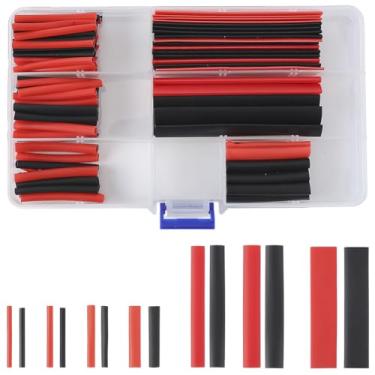 Imagem de Conjunto de tubos termorretráteis de PE vermelho, 127 peças, mangas de isolamento de fio de 3 a 22 mm de diâmetro para proteção de cabos elétricos
