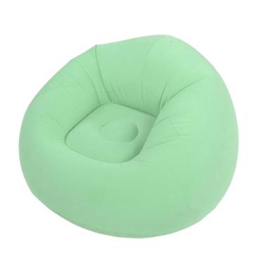 Imagem de Sanpyl Cadeira Inflável do Saco Sem Feijão, sofá Portátil Inflável da Sala de Estar do Pvc para o Quarto Exterior Interno da Praia, Carga 120kg (Verde)