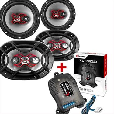 Imagem de Kit Som Automotivo Completo 4 Alto Falantes Bravox, 6 e 6x9 Polegadas, 240 Watts Rms + Módulo Taramps TL500, 2 Canais, 45 Watts Para Portas Dianteiras e Tampão Carro