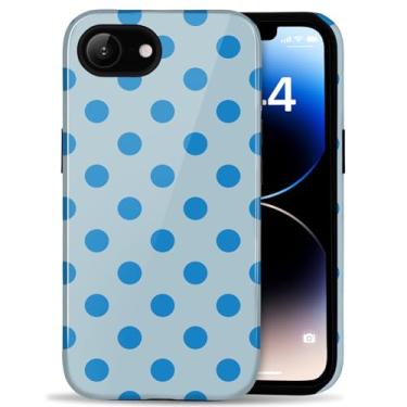 Imagem de Amzfield Capa compatível com iPhone 16e linda estampa retrô estética de bolinhas para mulheres meninas outono simples chique feminino bonito camada dupla proteção híbrida elegante capa para iPhone 16