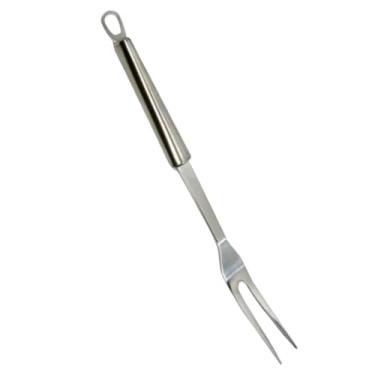 Imagem de Garfo Trinchante de Aço Inox para Churrasco Assados Carne Linguiça Utensilio Churrasqueiro Grande