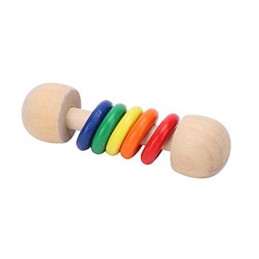 Imagem de Hztyyier Brinquedo de Aprendizagem de Treinamento de Chocalho de Madeira Colorido para Bebês, 360 Graus Suave, Ideal para Desenvolvimento Motor e Sensorial, Adequado para Idades de 3 Meses ou Mais, Peças de Aderência Média, Sem Rebarbas - Brinquedo de bebê (#2)
