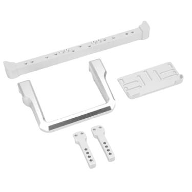 Imagem de SUNGOOYUE Pára-choque Dianteiro RC, Peça de Atualização de Liga Resistente para Landcruiser LC300, Design de Alta Folga Melhora o Desempenho Off-road Com Acabamento Jato de Areia (Prata)