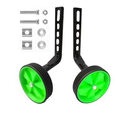 Imagem de Gugou Rodas de treinamento de bicicleta ajustáveis traseiras resistentes com kit de estabilizadores para crianças, meninos, meninas, adequadas para bicicletas de velocidade única de 12 14 16 18 50,8