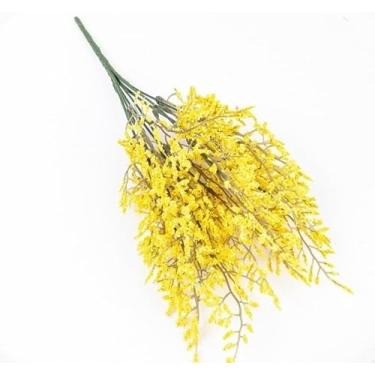 Imagem de Flores Artificiais de Lavanda - Decoração Falsa para Outono e Inverno, Cultivo em Espuma - Ideal para Casamentos e Decoração de Casa, 7 Ramos - 35 cm(Amarelo)