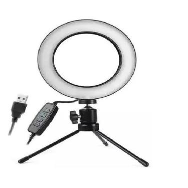 Imagem de Iluminador De Led Com Tripe Ring Light Usb 16Cm 3500K 5500K - Nao Info