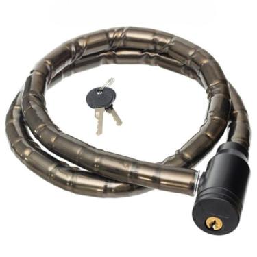 Imagem de Cadeado para Motocicleta, Cadeado Grosso Anti Furto Articulado 18x100cm Bicicleta Bike Moto Reforçado